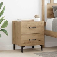 Bettschrank Eiche Handwerklich 40 X 35 X 47,5 Cm Holzwerkstoff