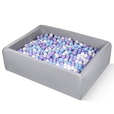 Foam Ball Pit for Children Toddlers, 47 Inch Rectangle Kids Ball Pool, Soft B...