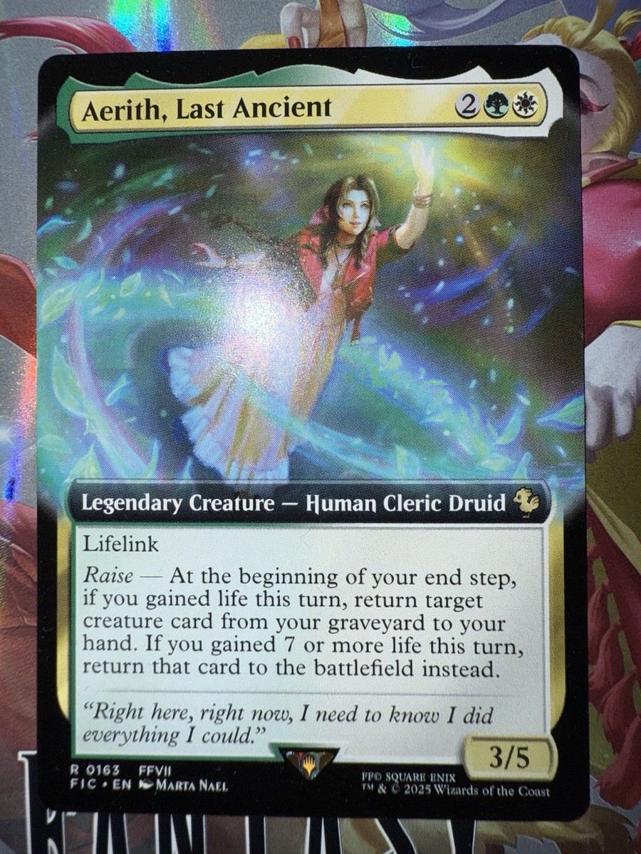 MTG Aerith, Last Ancient Extended Art - FINAL FANTASY Commander