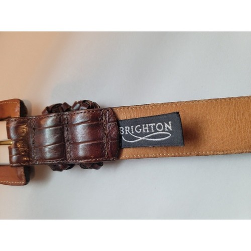 Brighton Ledergürtel Damen Krokoprägung Print Gr. Small braun Kleid - Bild 9 von 11