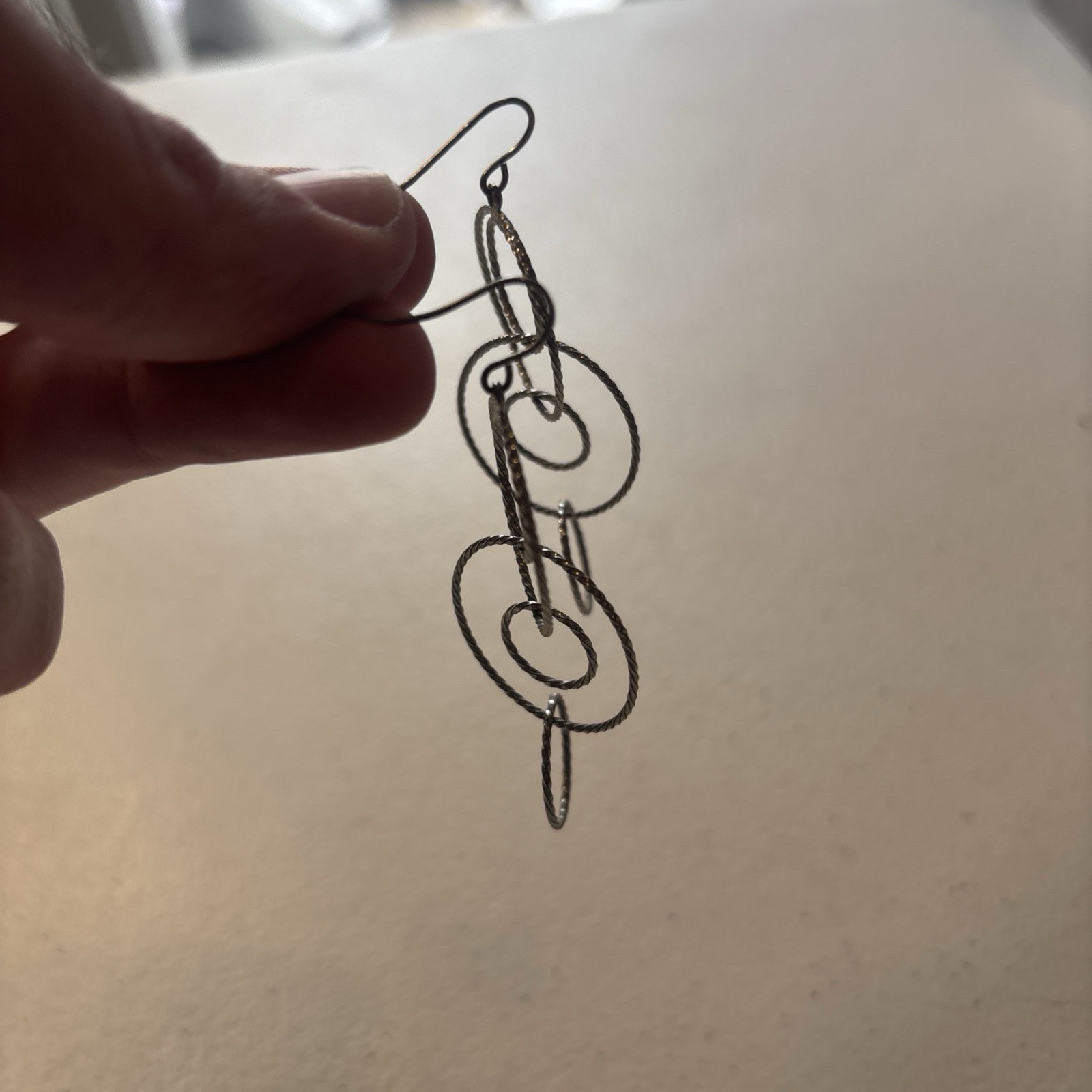 925 Silver Bubble Circle Dangle Earrings Women Vi… - image 4