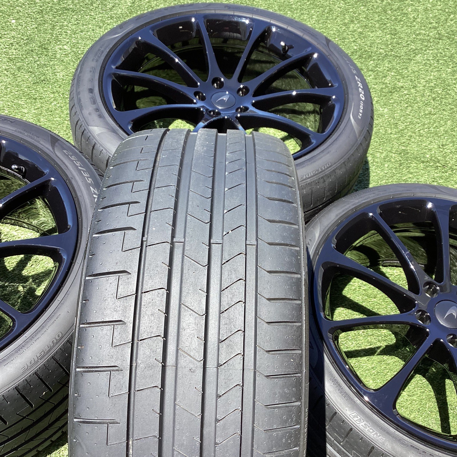 19 MCLAREN ARTURA WHEELS RIMS OEM SET OF 4 GLOSS BLACK