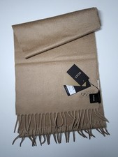 HUGO BOSS T-SCOTTAS Herren SCHAL Beige 100% Cashmere Kaschmirqolle Neu Etikett 
