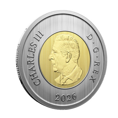   Canada $2 Dollars Toonie Coin, POLAR BEAR, Frosted SPECIMEN FINISH, 2026