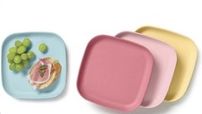Tupperware Vintage Pastel Plates Set of 4 Luncheon Size 8" / 20cm Square New