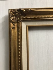 VTG Ornate Gold Gilt Baroque Rococo Carved Raised Wood Photo Art Frame For 20x24