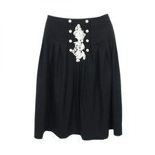 mina perhonen souplesse skirt wool Black Used Women size 42