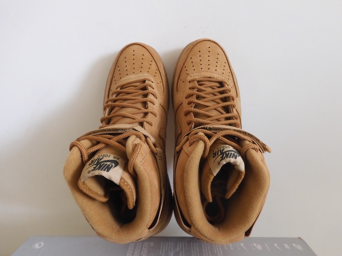 Nike Air Force 1 High 07 LV8 Wheat 2015 Flax-Outdoor Green Sz 6.5