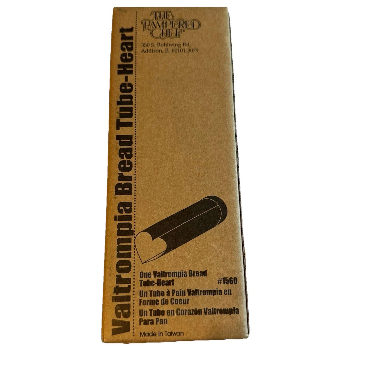 The Pampered Chef Valtrompia Bread Baking Tube Pan Heart Shaped Vintage Unused