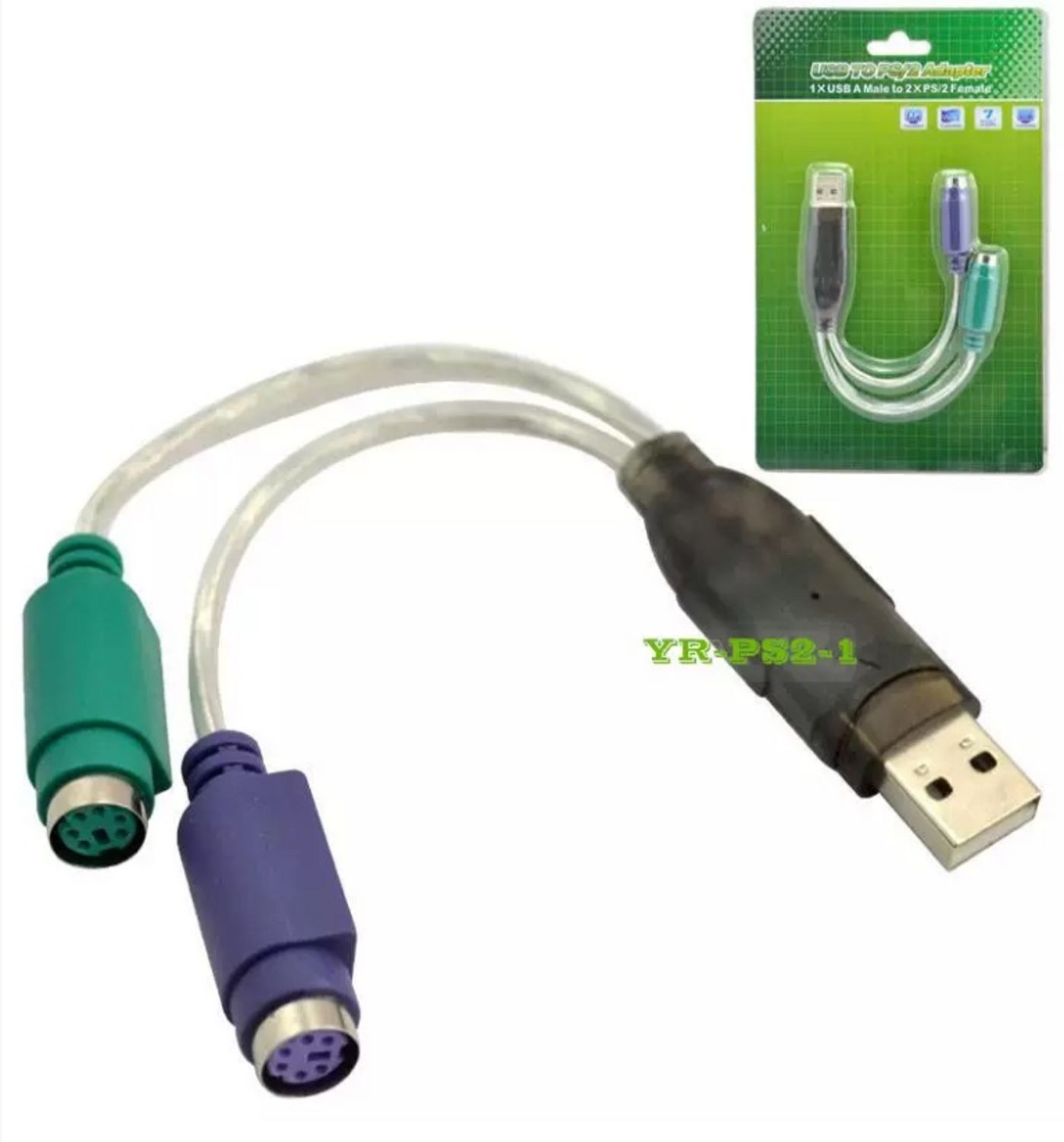 MicroConnect USBA2PS2 USB A - Converter 2x PS/2 0.3m