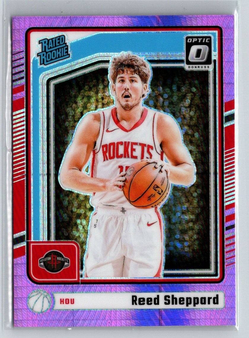 2024-25 Donruss Optic #255 Reed Sheppard Hyper Pink E1