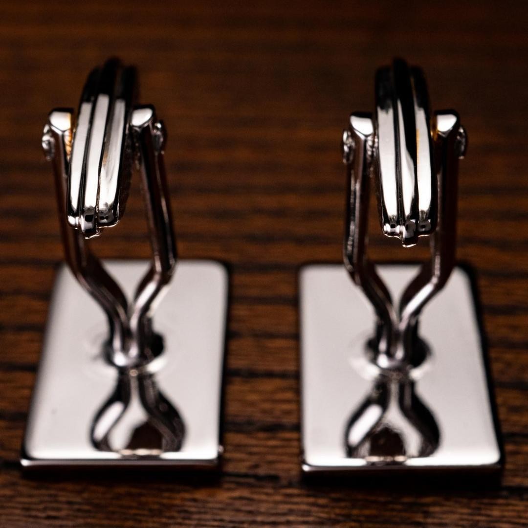 Dunhill Cufflinks No case Rectangular Shape Strip… - image 5