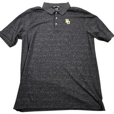 Baylor Bears Polo Shirt Mens XL Gray NCAA Football Cutter  Buck DryTec Golf