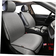 2PCS Luxury Breathable Car Seat Cover,Front Car Seat Front Seat Gray