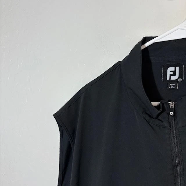 FootJoy FJ Chaleco Para Hombres 2XL Negro Media Cremallera Rompevientos Golf Rendimiento Pullover Foto 2 de 4