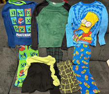 Boys Size 8 Sleepers Pajama Lot of 8 Minecraft Simpsons Cat  Jack