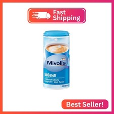 Mivolis Sweetener Tablets, Gluten and Colour-Free, Vegan 1.200 St., 72 g /2,54 O