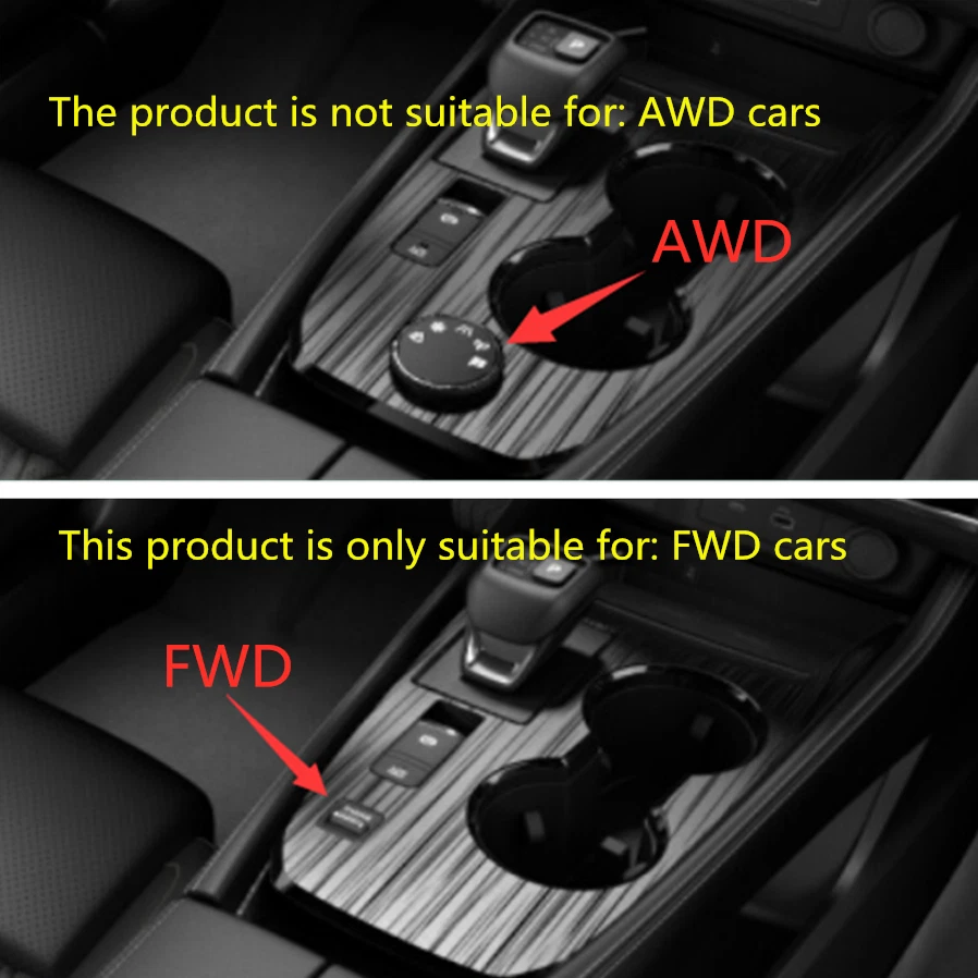 Cubierta de panel de caja de cambios de grano de madera para Nissan Rogue 2021 2022 tracción delantera Foto 2 de 4