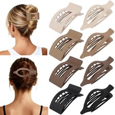 8Pcs French Flat Hair Clips for Women 2 Styles Claw Clips for Girls Matte Fla...