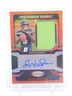 JALEN MILROE 2025 CERTIFIED FRESHMAN FABRIC RPA ROOKIE ORANGE PATCH/249 Q6503