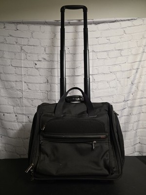 TUMI 17'' Wheeled Alpha Compact Briefcase Carry On Luggage Bag Black 22051D4