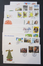 Eire - Ireland, 10 First day covers, 1985.  Butterflies, Christmas