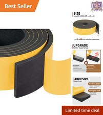 Adhesive Foam Seal Tape 2 Rolls 2x1/4 Inch Weather Strip Insulation 13 Ft