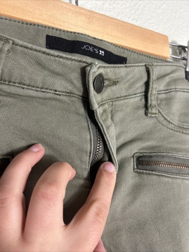 Joes Jeans Girls Size 16 Olive Moto Skinny Pants 28x29 - Picture 6 of 14