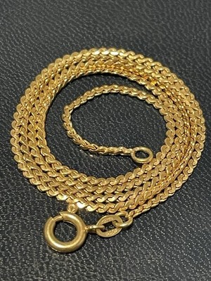 Vintage 18k massiv Gold Damen Halskette cooles Stück! 6GR - 16,5''!