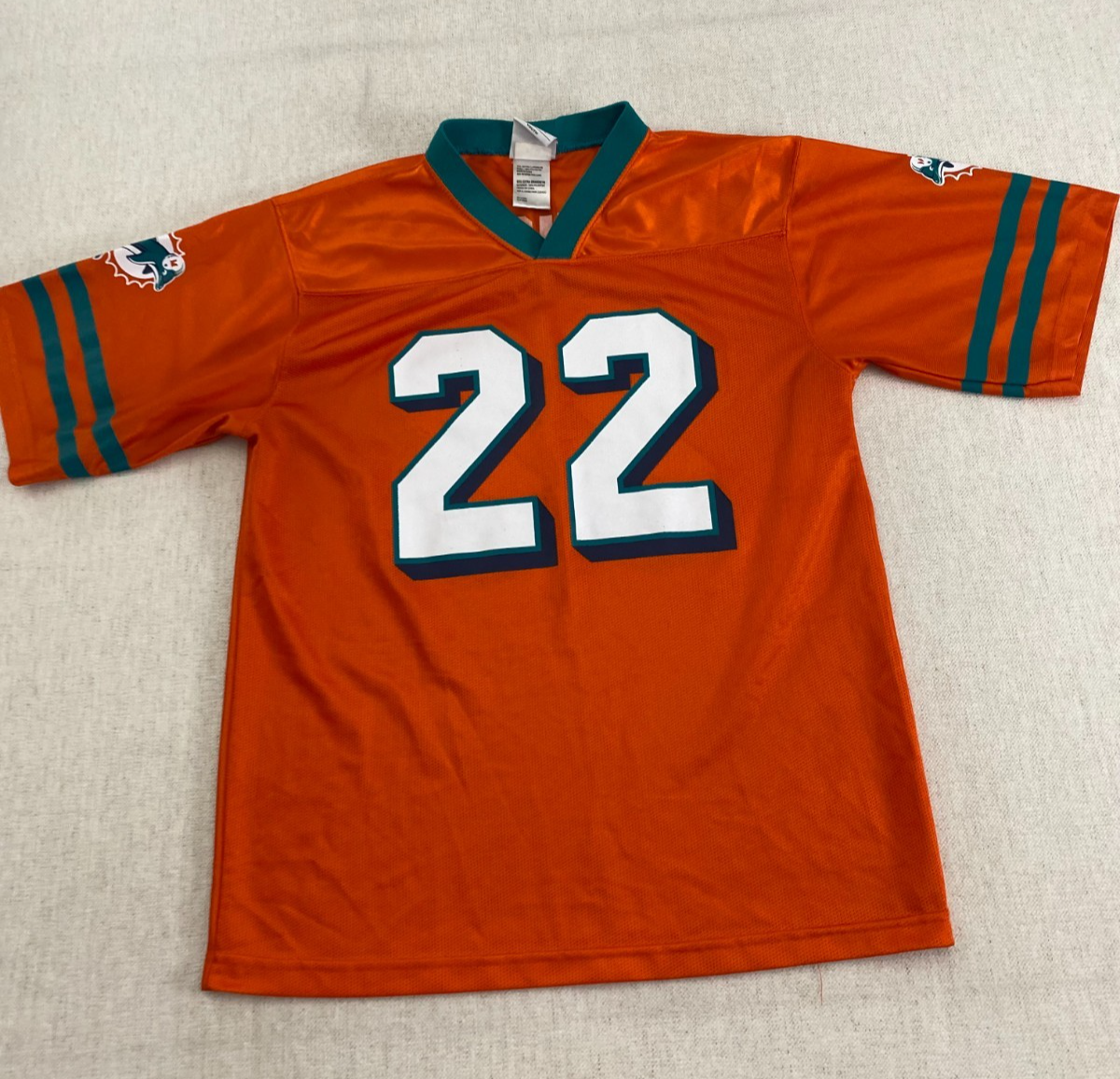 NFL Team Apparel Jersey Youth XXL Orange Football Miami Dolphins