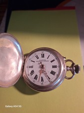Antico orologio da tasca SYSTEME ROSKOPF cassa cacciatore colore argento 49 mm woking