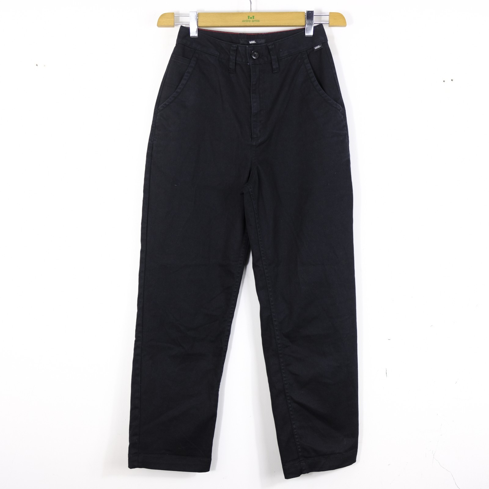 Vans Pantalón Mujer Talla 25 Algodón Negro Cómodo Casual Moderno Deportivo Logo