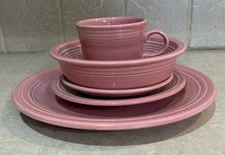 Fiesta Rose 5 Piece Place Setting~Fiestaware~1987-2005