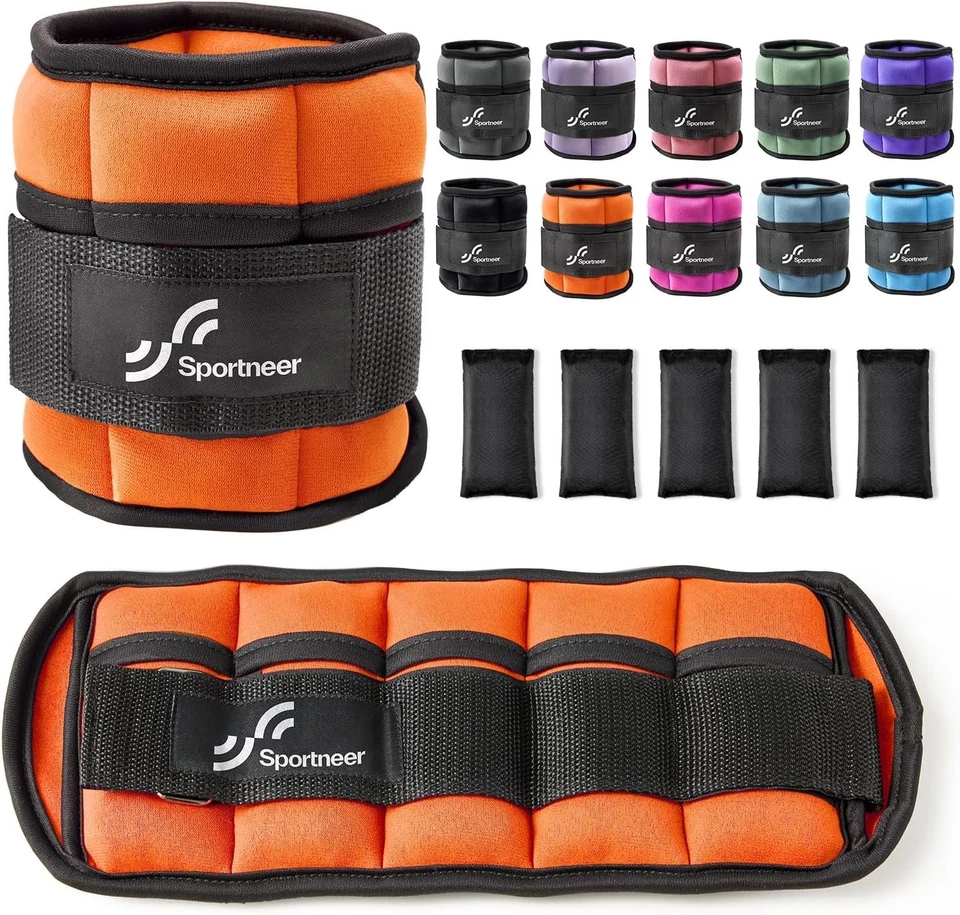 Pesos de tobillo ajustables 1 par 2 4 6 8 10 libras correas de peso de pierna para mujer... Foto 2 de 4