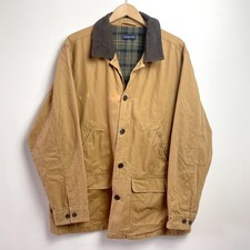 Lands End Barn Chore Coat XL Canvas Plaid Corduroy Field Jacket Old Money AS IS