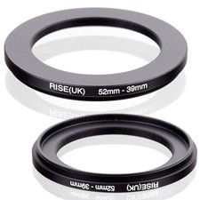 RISE UK 52-39MM 52MM-39MM 52MM to 39MM Step Down filter Ring Metal Adapter