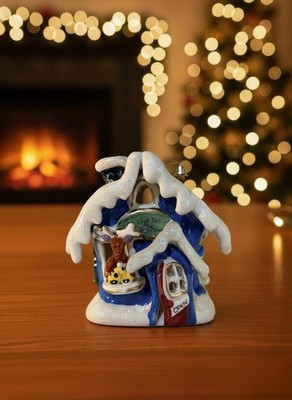 Blue Sky Clayworks Jingle Bell Toy Shop Christmas Village Tea Light House