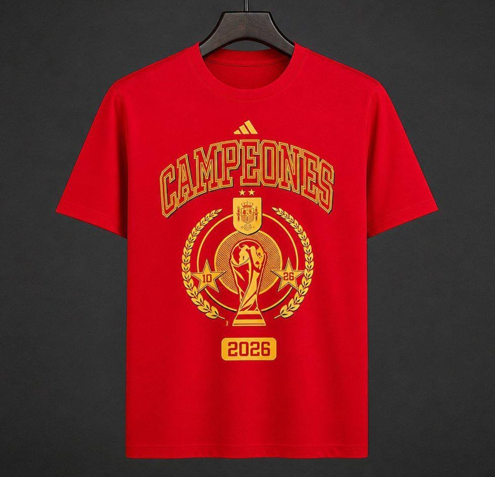 maglia calcio spagna campioni mondiale 2026,world cup champions spain jersey new