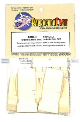 BARBR32340 1:32 BarracudaCast Spitfire Mk.IX Wing Correction (REV kit)