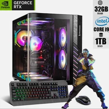 ARGB Gaming Desktop i9 Computer PC 32GB RAM 1TB SSD RTX 5060 Windows11 Wifi6