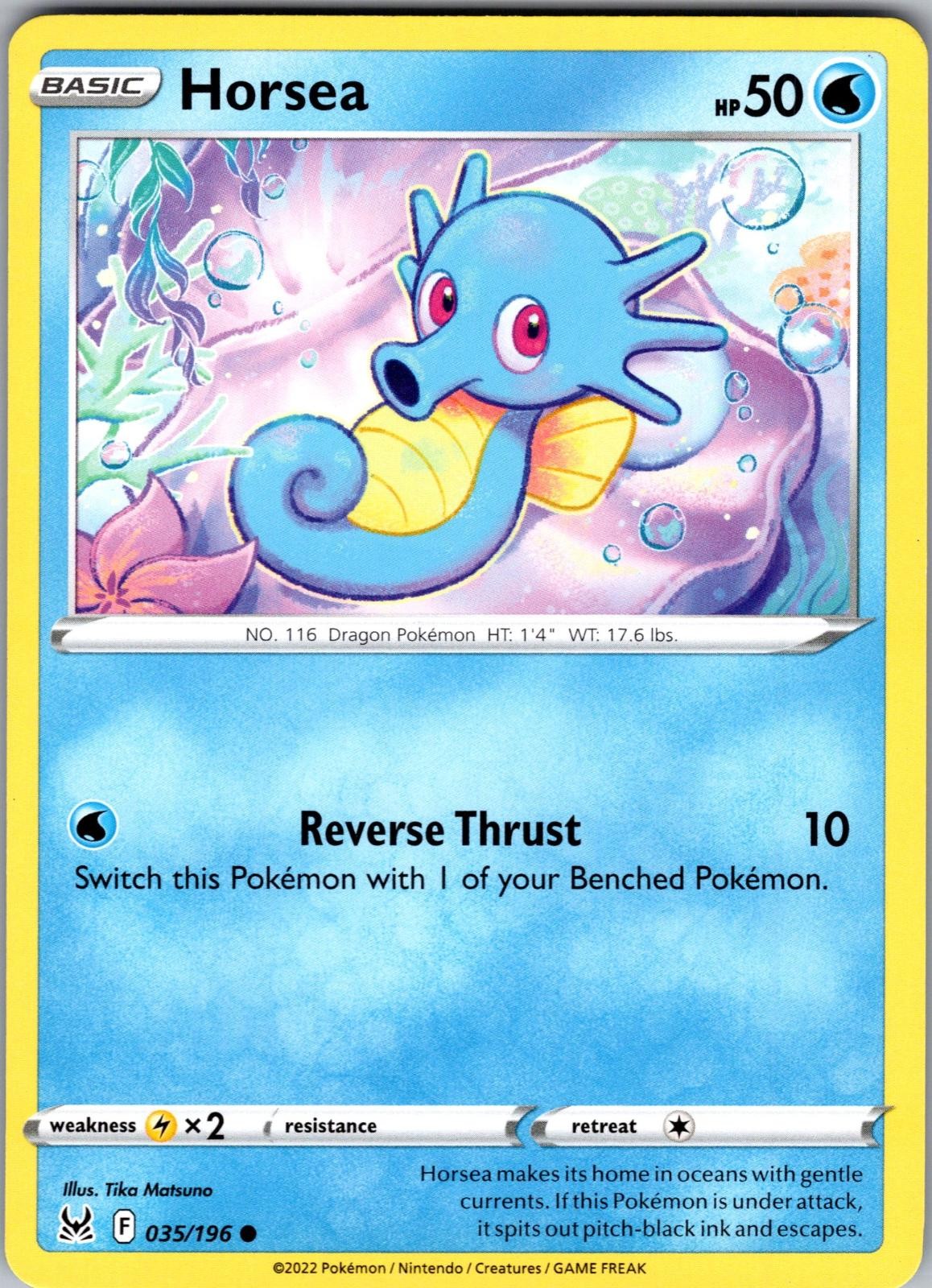 Horsea Lost Origin 035/196 Common Pokemon Near Mint