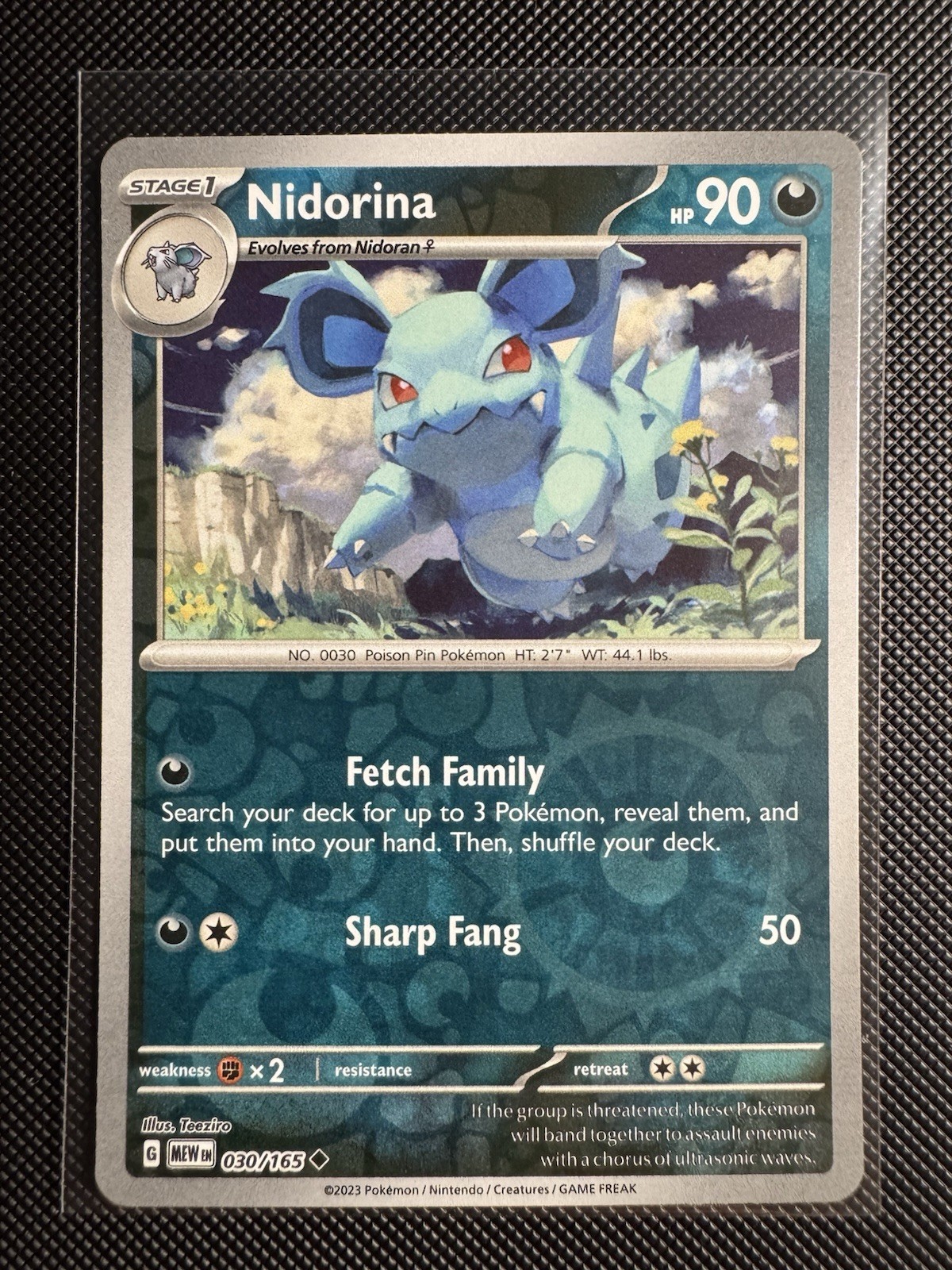 Pokémon - 151 - Nidorina 030/165 - Reverse Holo - ENGLISH - NM/M