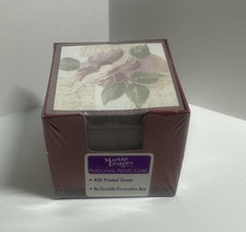 Martin Designs Personal Note Cube Floral 400 Sheets Decorative Box NEW