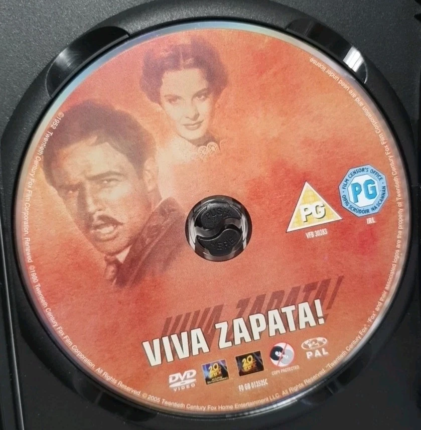 Viva Zapata! 1952 DVD Marlon Brando, Jean Peters, Anthony Quinn Uk Dvd - Image 3 of 3