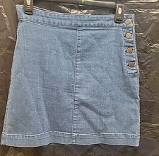 Harper Heritage Womens Size S Denim Blue Jean Skirt 14in Waist Flat