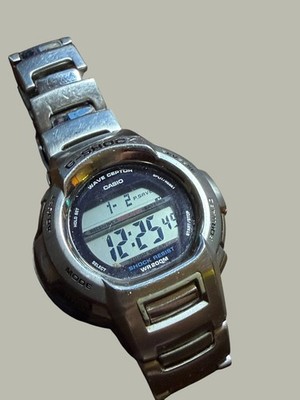 Casio G-Shock Wave Ceptor Tough Solar Digital Watch WR200M Stainless Steel