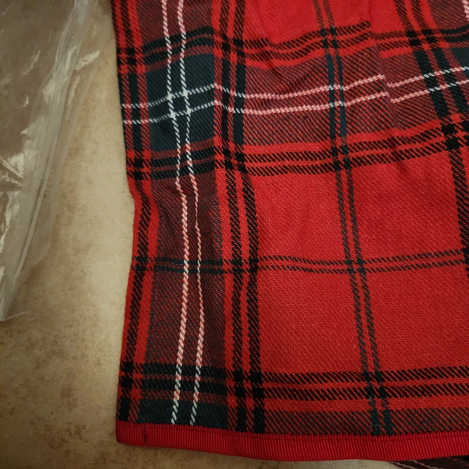 NUEVO Delantal Williams Sonoma Tartán a Cuadros Rayas Adulto Vacaciones Navidad Foto 4 de 4