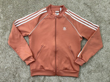 Adidas Jacket Men's Small Salmon Superstar Track Full Zip Trefoil 3 Stripes