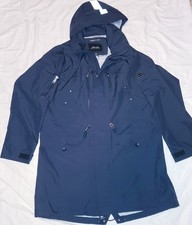 Nuevo con etiquetas Abrigo Ralph Lauren RLX Azul Marino con Capucha Repelente al Agua Pantano para Hombre, Talla M