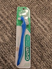 Sunstar Gum Denture Brush 201 Adults Blue Green Wide Head Comfortable Handle